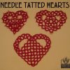 Needle Tatting-Tatted Hearts with Split Rings