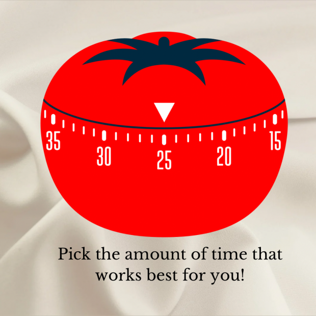 Pick the amount of time that works best for you! 